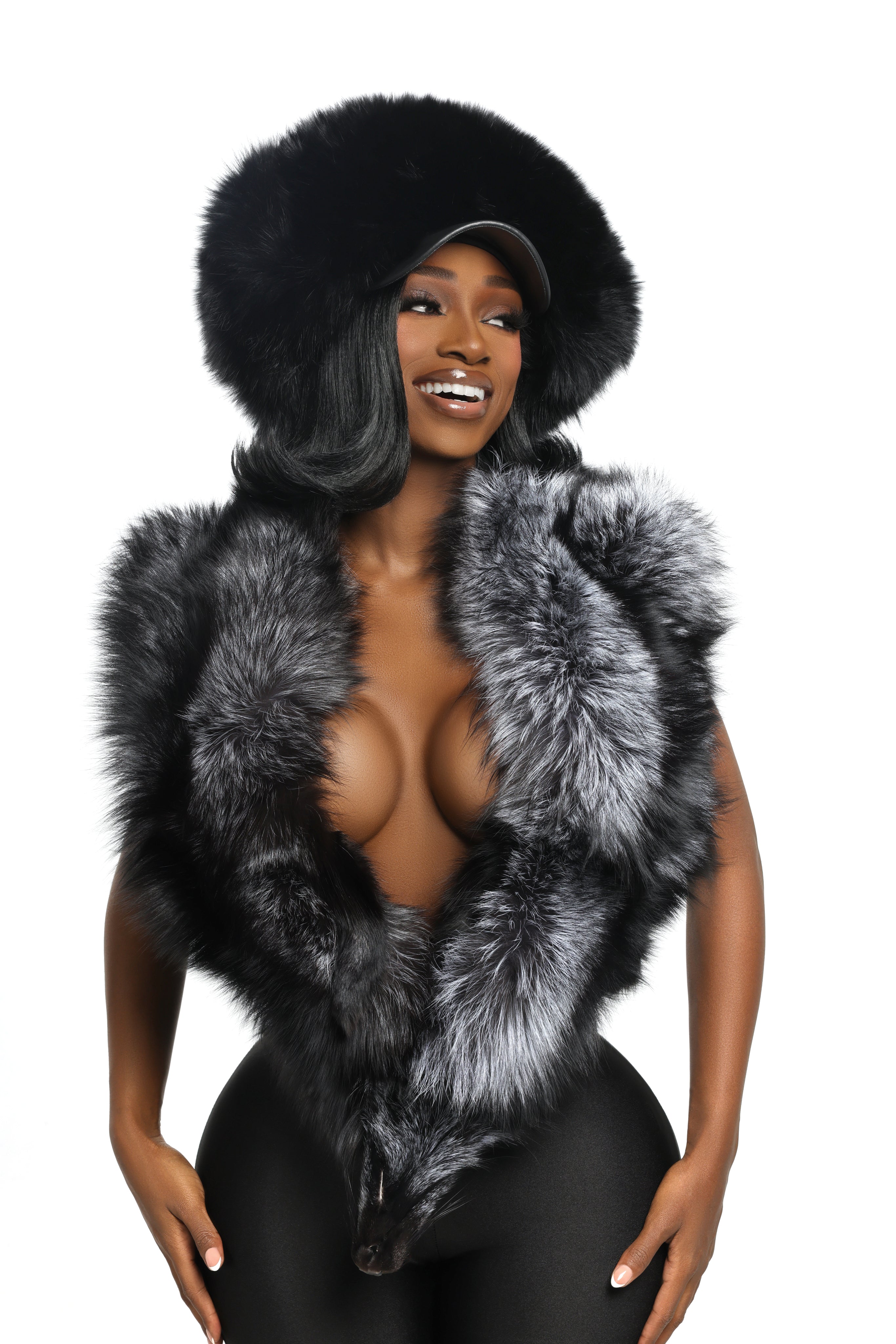 Blacklisted — Fur Halter Top.